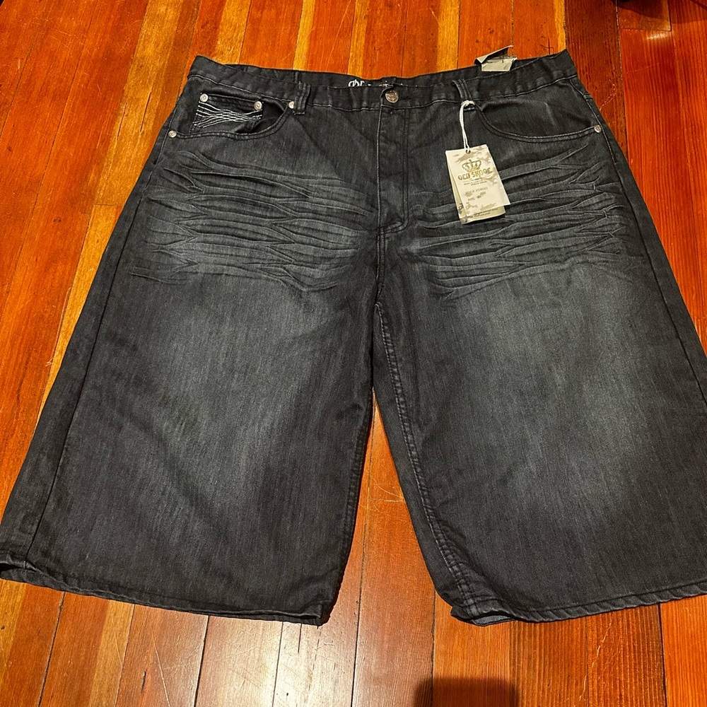 Super baggy jean shorts
